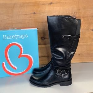 NWT Women’s Baretraps Carmella Black Tall Boots with buckle